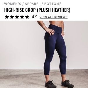 NoBull High Rise Navy Crop (plush heather) MEDIUM